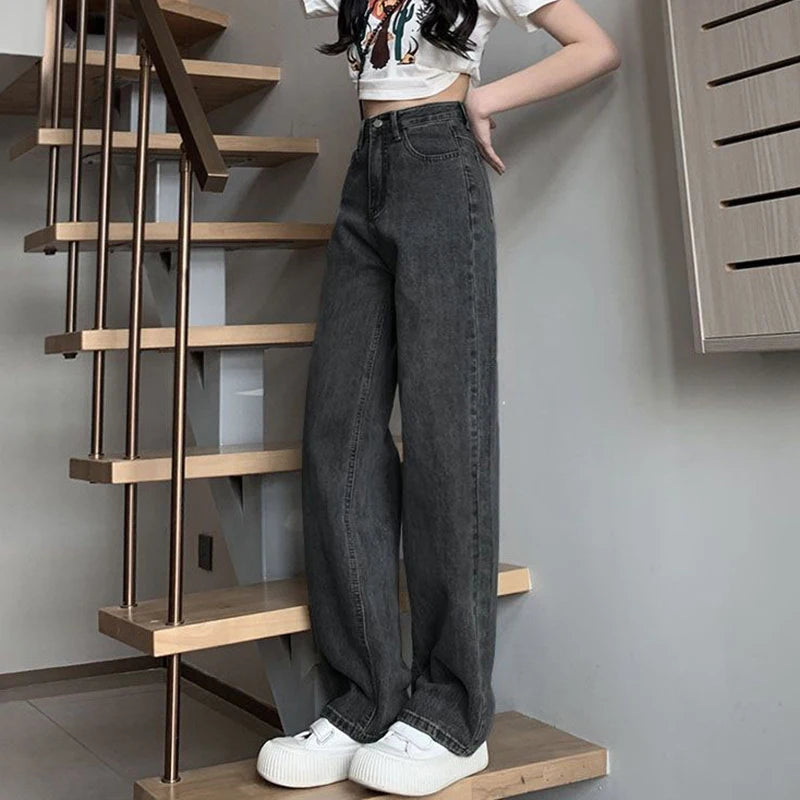Woman Vintage High Waist Jeans Pant