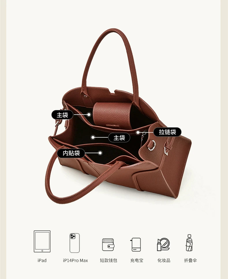 Genuine Leather Tote Handbags For Women