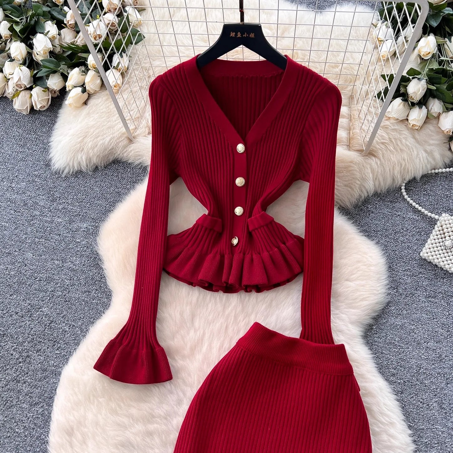 Two-Piece Knitted Suits for Women