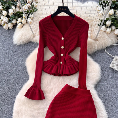 Two-Piece Knitted Suits for Women
