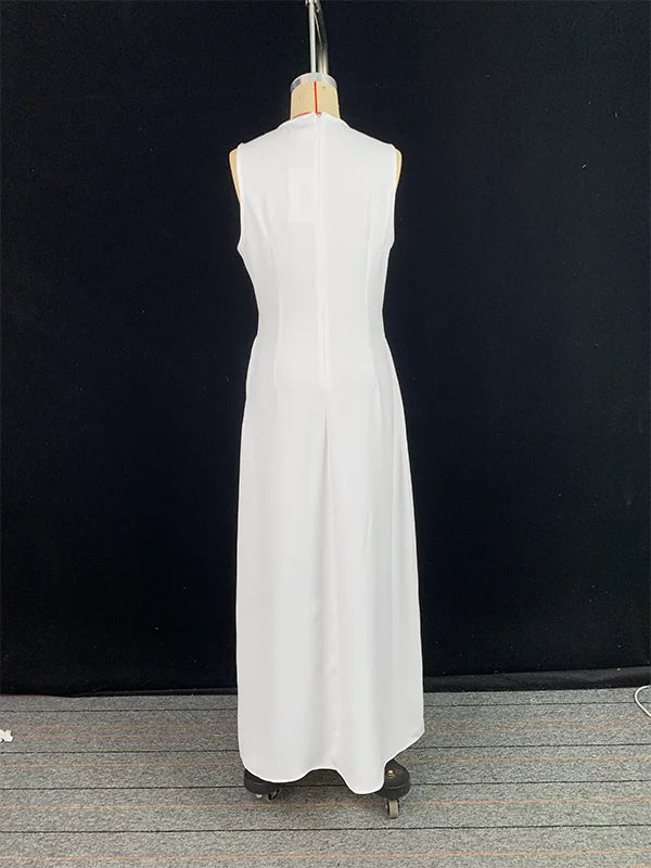 Sleeveless Round-Neck Casual Dress