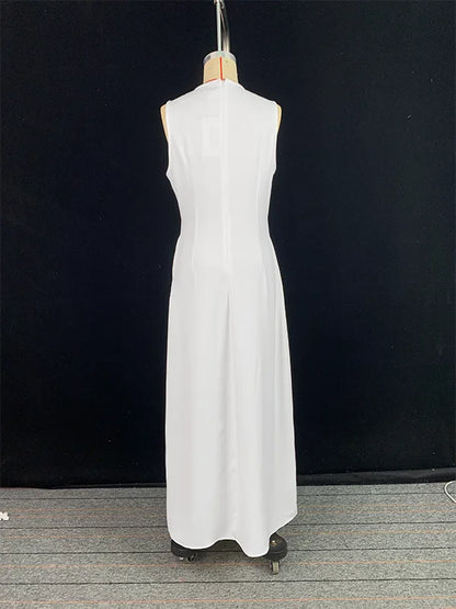 Sleeveless Round-Neck Casual Dress