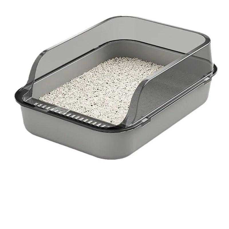 Semi-Covered Cat Litter Box