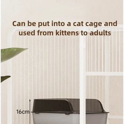 Semi-Covered Cat Litter Box
