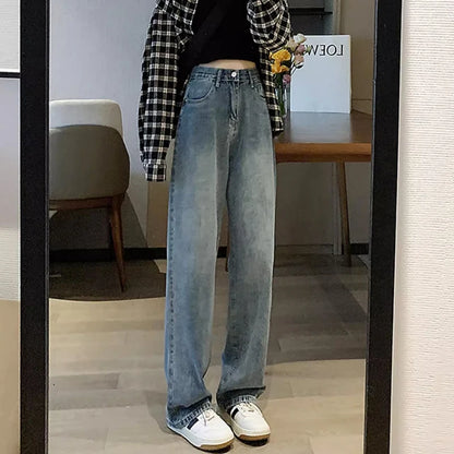Woman Vintage High Waist Jeans Pant