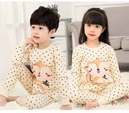 Cartoon Print Long Sleeve T-Shirt Tops + Pants Sets