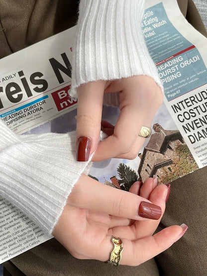 V-neck  Long Sleeve Bodycon Sweater