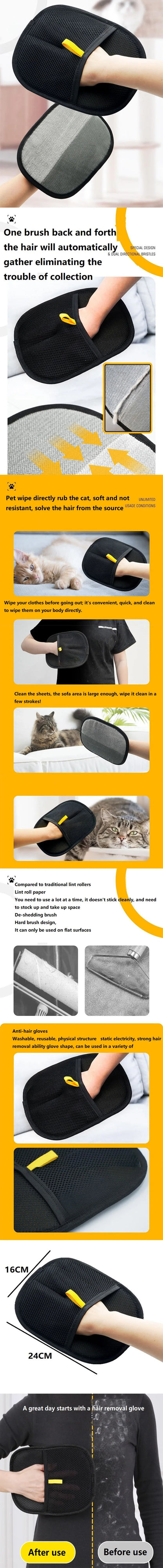 Pet Hair Remover Gloves