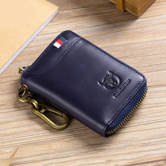 Genuine Leather Men's Key Card Bag