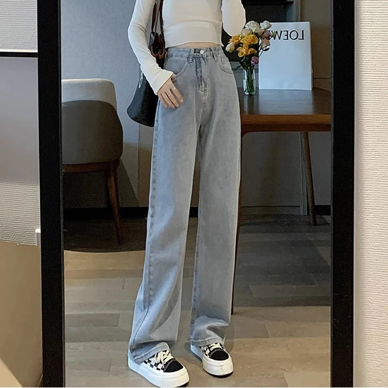 Woman Vintage High Waist Jeans Pant