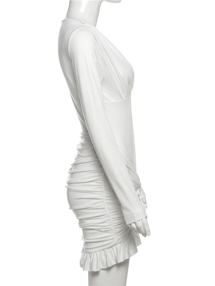 V-Neck Weird Puss Chic Knot Dress