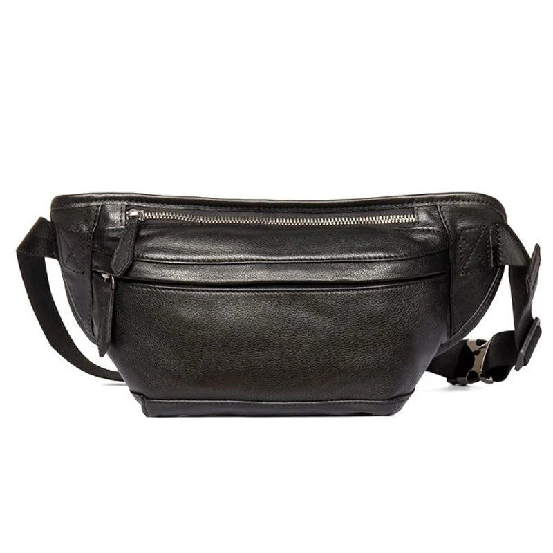 Men's Genuine Leather Waist Chest Pouch Bag