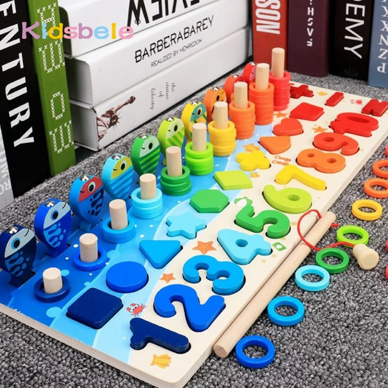 Number Shape Matching Sorter Games Board Toy