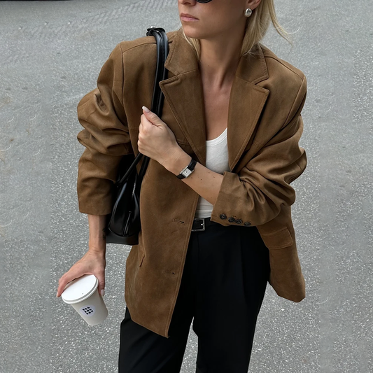 Vintage Women's Loose Suede Jacket