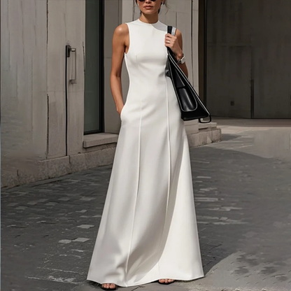 Sleeveless Round-Neck Casual Dress